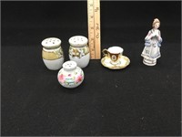 Occupied Japan figurine, cup & saucer