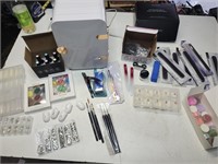 Collection of professional nail salon supplies