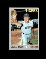 1970 Topps #611 Norm Cash VG to VG-EX+