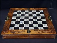 Antique Chinese Chess Set - Nice Carving