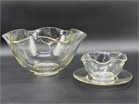MCM Glass Bowls and Dessert Plate