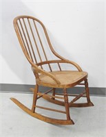 Antique Cane Seat Rocking Chair