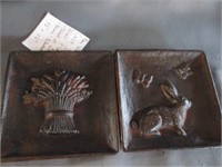 Two Vintage Cast Iron Wall Plaques.