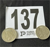 1922-D & 1923-D Peace Dollar(CASH ONLY)
