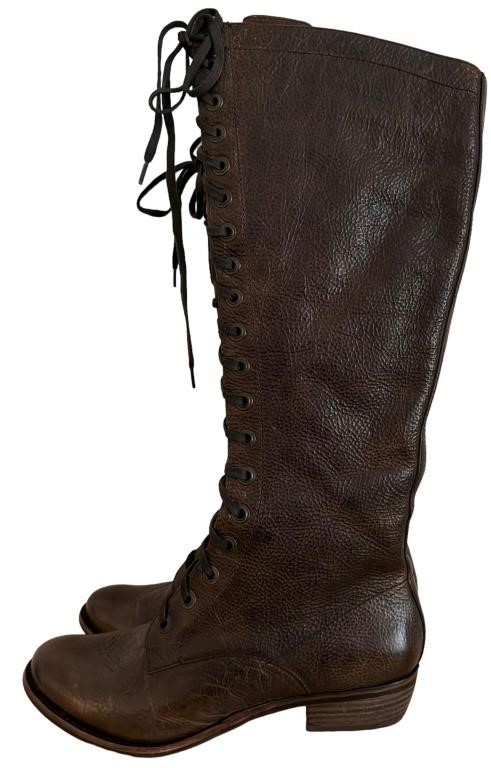 Vintage Fossil Lace Up Boots