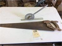 Hand saw & angle measurer guage
