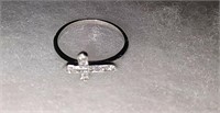 sterling silver cross ring size 8