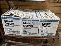 BOXES OF 15W-40 MOBILE DELVAC HEAVY DUTY DIESEL