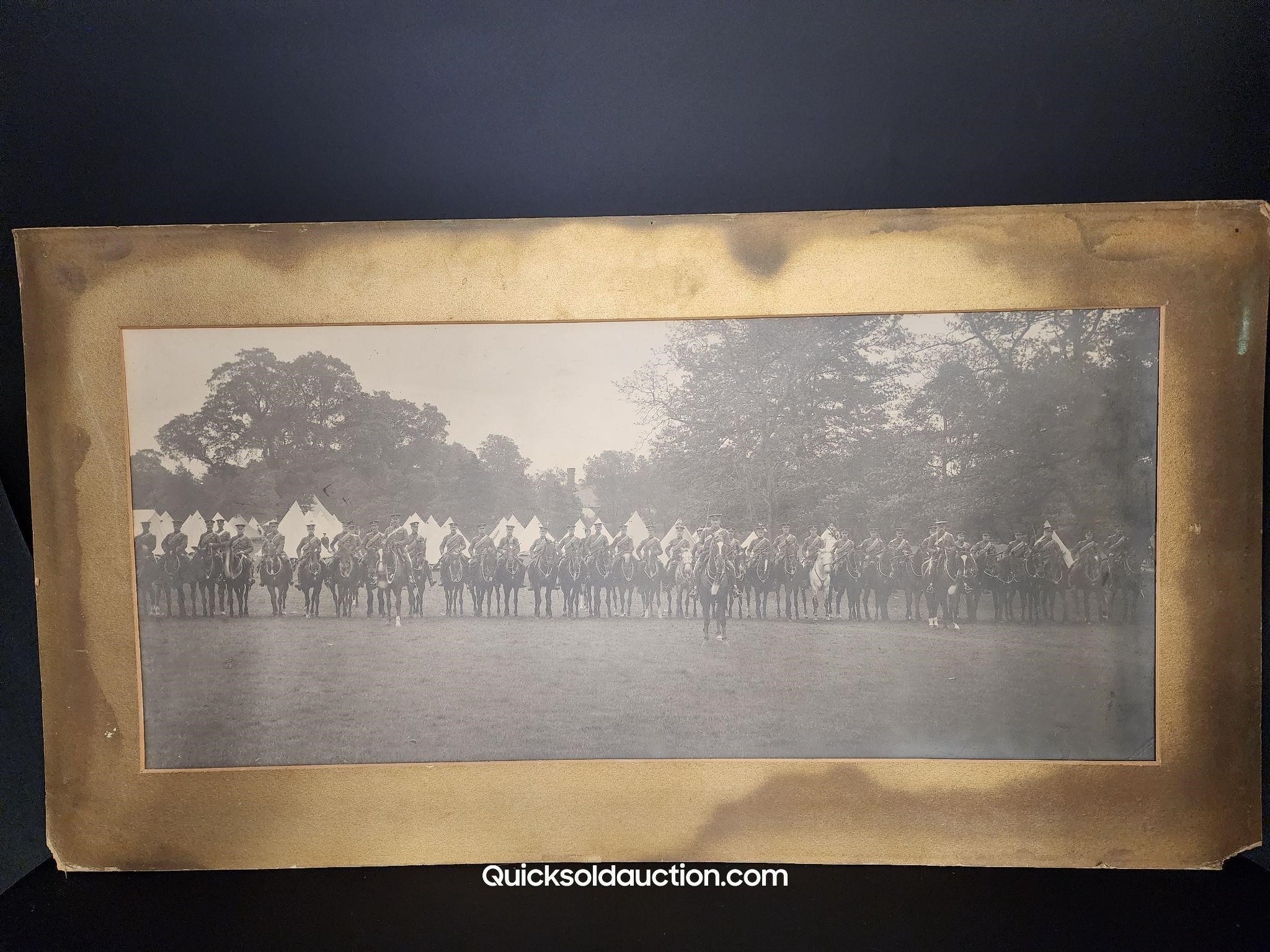 Large Black & White Mounted Army Photo 28"W x 15"H