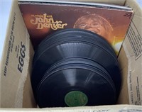 BOX OF VINTAGE SHELLACK RECORDS & VINYL