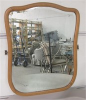Vintage Wood Framed Mirror - 26" x 32.5"