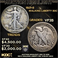 ***Auction Highlight*** 1921-s Walking Liberty Hal