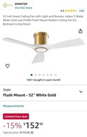 CEILING FAN (OPEN BOX, UNTESTED)