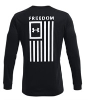 Under Armour Medium Black Freedom Flag Long Sleeve