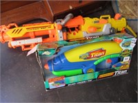 nerf and water guns .
