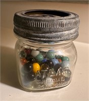 Atlas Special Mason Jar with Marbles