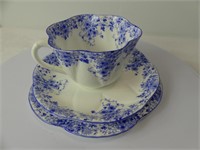 SHELLEY BLUE/WHITE 3 PC. SNACK SET