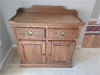 Wood Cabinet w/Brass Hardware 29x18x34"