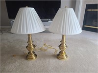 Pair of Brass Lamps 32" Tall