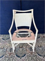 Rattan Woven Back Dining Arm Chair Unfinished