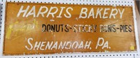 Harris Bakery Sign from Shenandoah, Pa