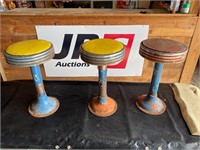 Set of 3 vintage stools from the C.N.E