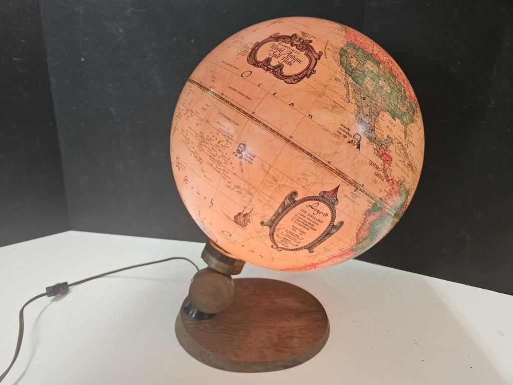 15" H Electric Table Top Globe