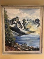 ORIGINAL K. HENRY FRAMED ART, 27" X 22 1/2"