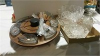 Lazy Susan and glassware