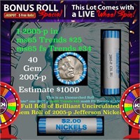 1-5 FREE BU Nickel rolls with win of this 2005-p O