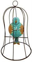 Adorable Metal Bird Cage Clock