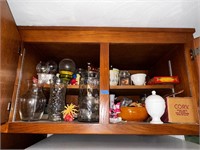 Cabinet Contents: Vases, Glassware, Misc.