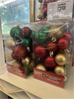 6 boxes of mini shatterproof ornaments 20ct@