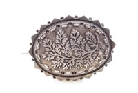 Victorian sterling silver mourning brooch