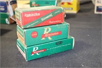 3 Vintage Remington Ammo Boxes -1 Partial Box of
