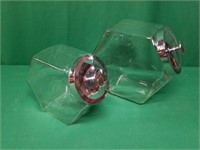 Two Glass Canisters