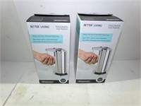 2 soap dispensers