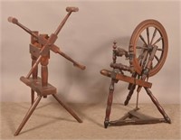 Antique PA Spinning Wheel and Wool Winder.