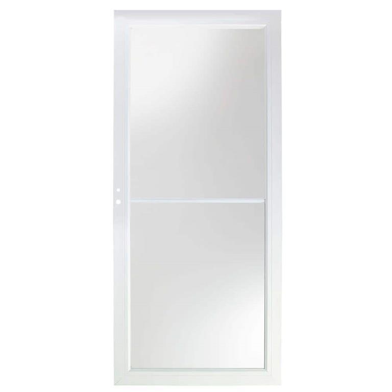3000 Series White Left-Hand/Outswig Screen Door