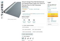 R710  Yescom Garage Floor Mat Roll 31x6.5 Gray