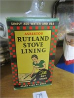 Vtg. Rutland Stove Lining Advertising Box