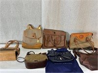 7pc Assorted Purses: Browns, Tans, Black