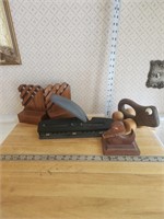 Office lot- hole punch, card holder, bookends,