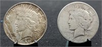 1922-D & 1924-S Peace Silver Dollars