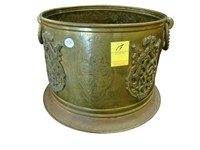 Copper and brass bucket