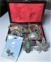 Small Jewelry Box With Assorted Jewelry