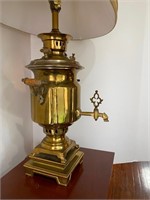 Antique Brass Samovar Converted to Lamp