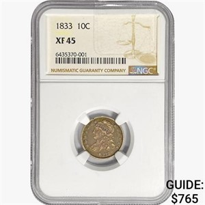 1833 Capped Bust Dime NGC XF45