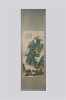 Chinese Ink Color Scroll Painting,Signed