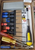 VARIETY OF SCREWDRIVERS & TOOLS